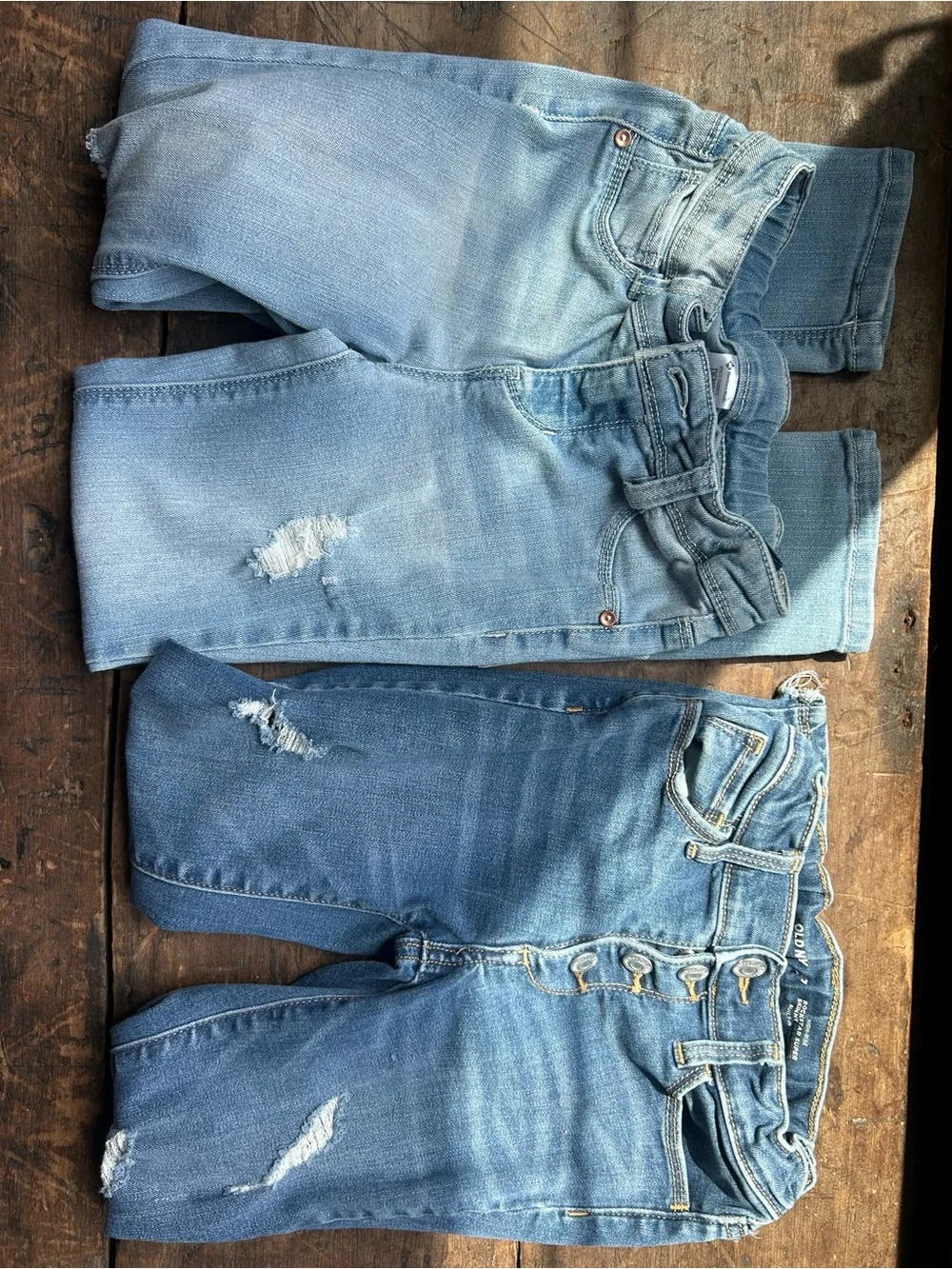 Old Navy Light Blue Distressed Kids Jeans